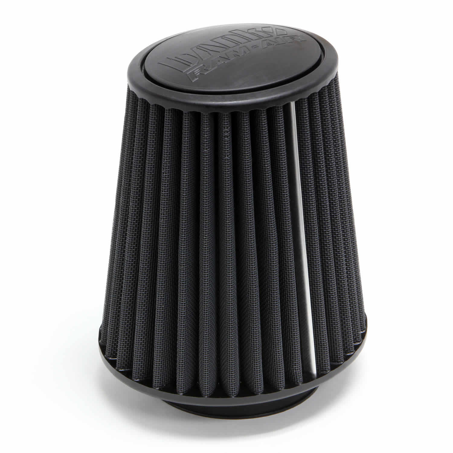 Air Filter Element Oiled or Dry Filter Front View Black