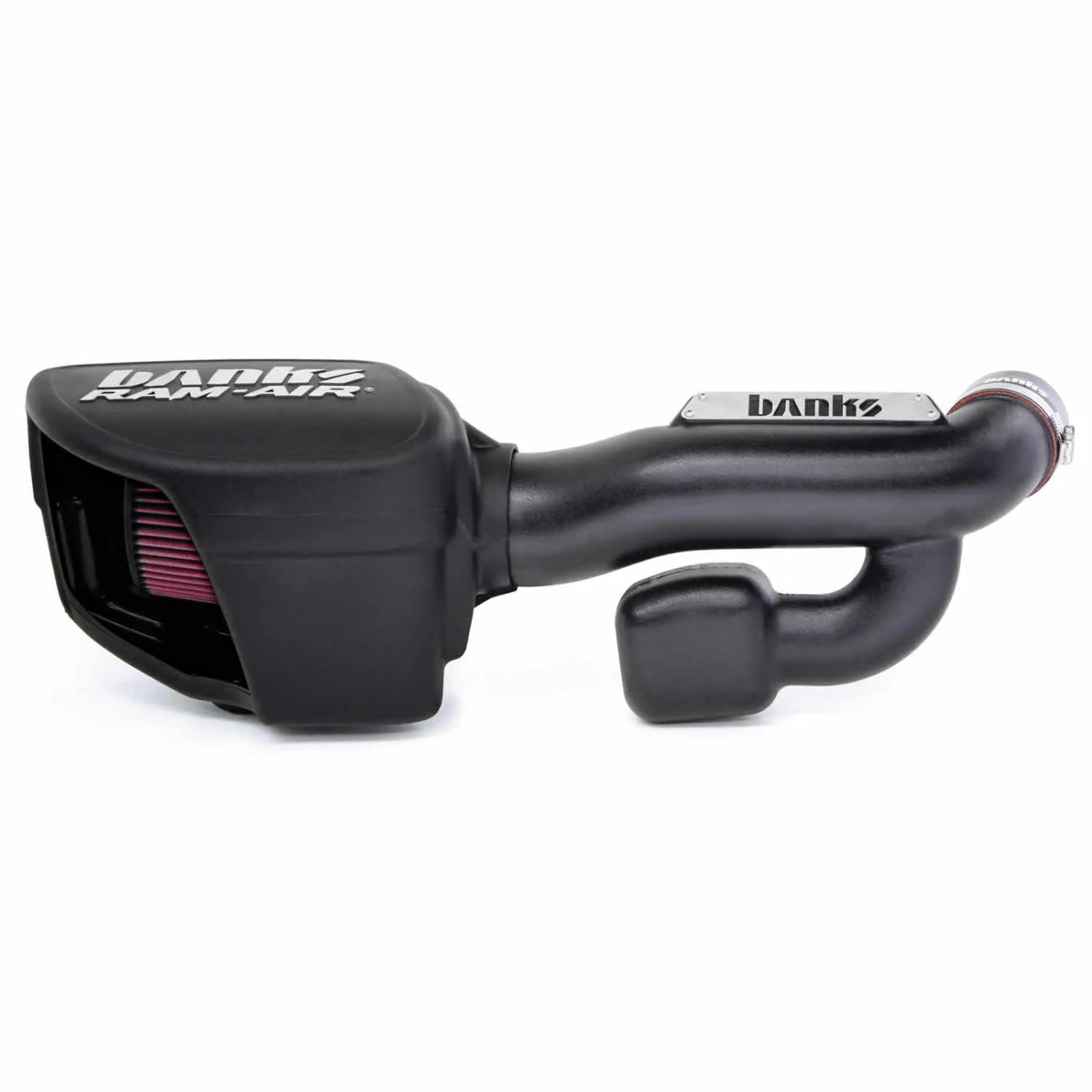 Ram-Air® Oiled or Dry Filter, Cold Air Intake System Front View Red