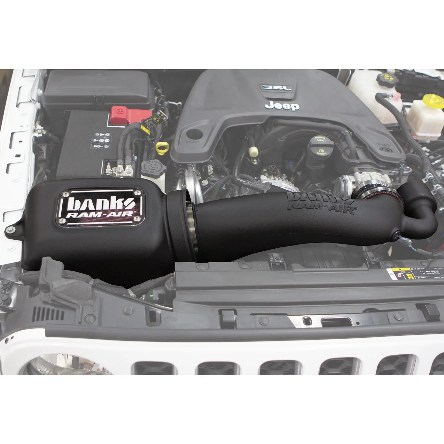 Ram-Air® Oiled or Dry Filter, Cold Air Intake System Front View Red