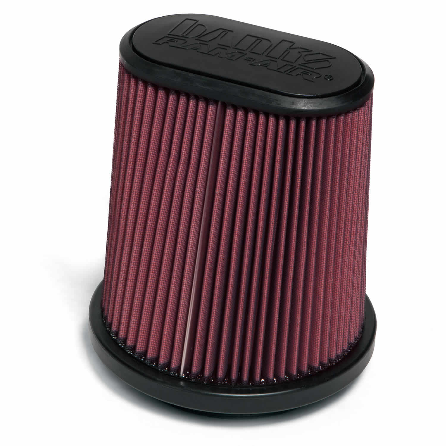 Banks Ram-Air® Big-Ass Oiled or Dry Filter, Cold Air Intake System Front View Red