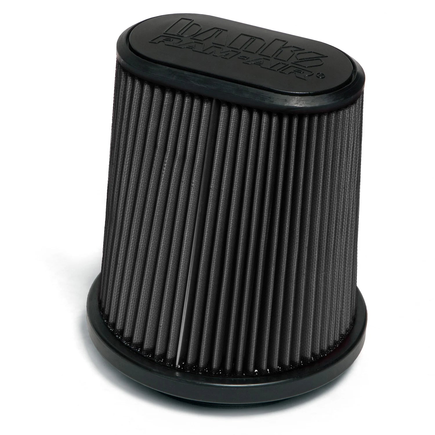 Air Filter Element Oiled or Dry Filter Front View Black