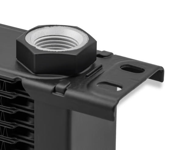 Earl's UltraPro Oil Cooler - 16 Rows - Extra-Wide Cooler Front View Black