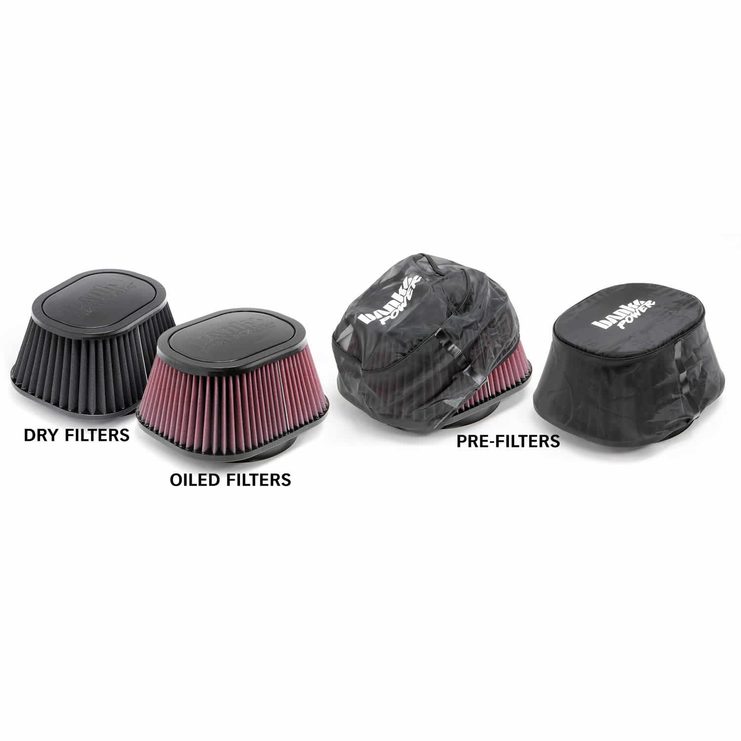 Banks Ram-Air® Oiled or Dry Filter, Cold Air Intake System Front View Red
