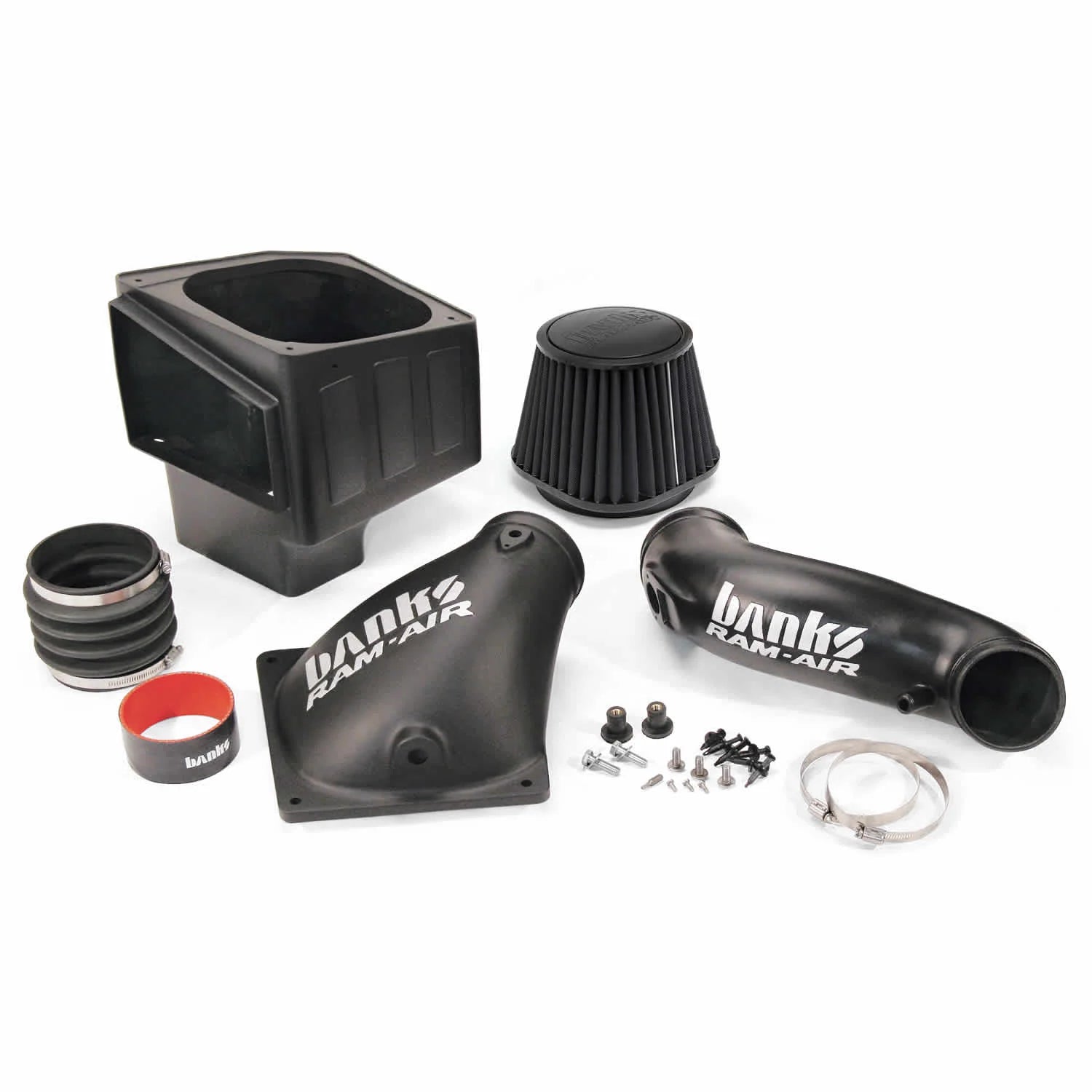 Ram-Air® Oiled or Dry Filter, Cold Air Intake System Front View Black