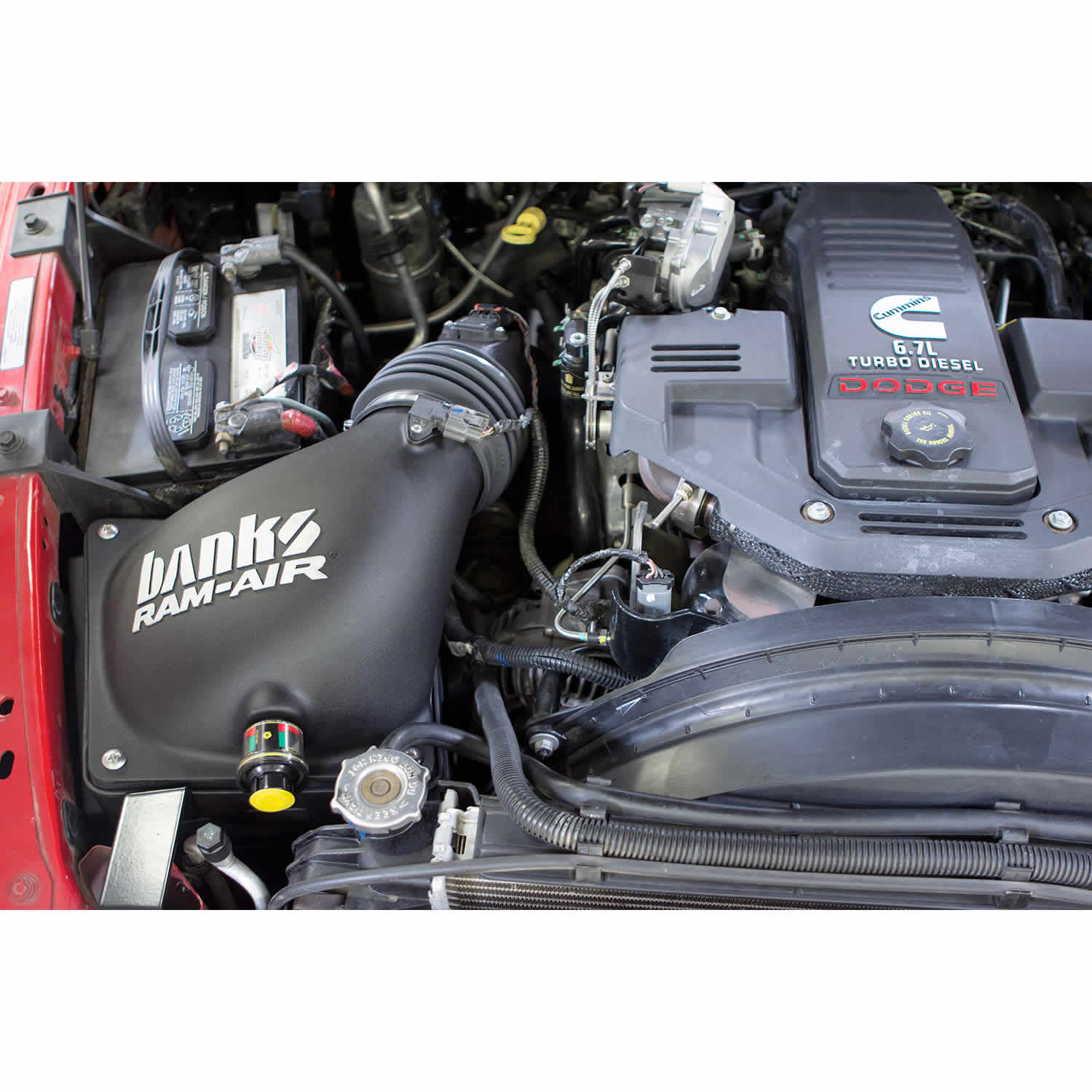 Ram-Air® Oiled or Dry Filter, Cold Air Intake System Front View