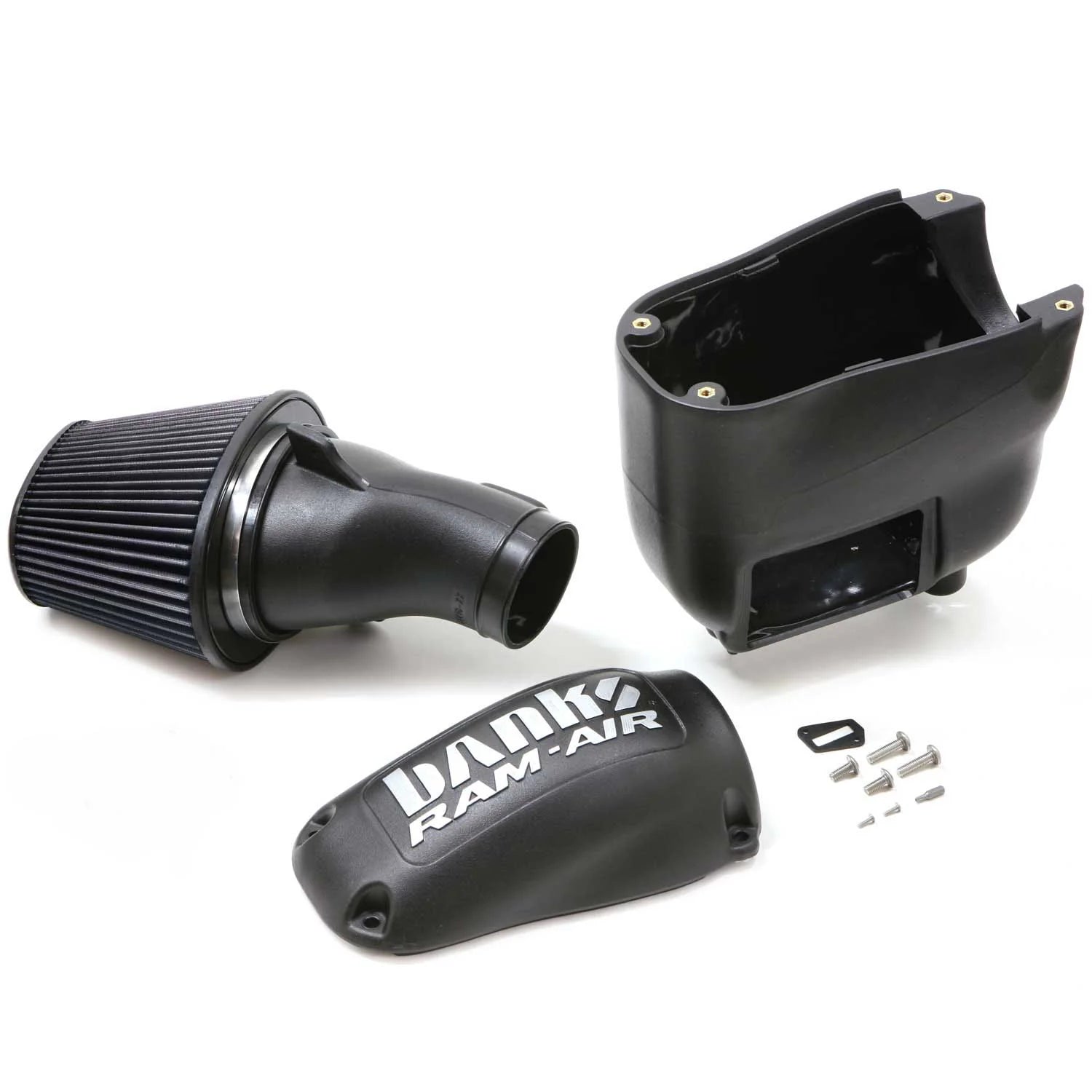 Ram-Air® Oiled or Dry Filter, Cold Air Intake System Front View Grey