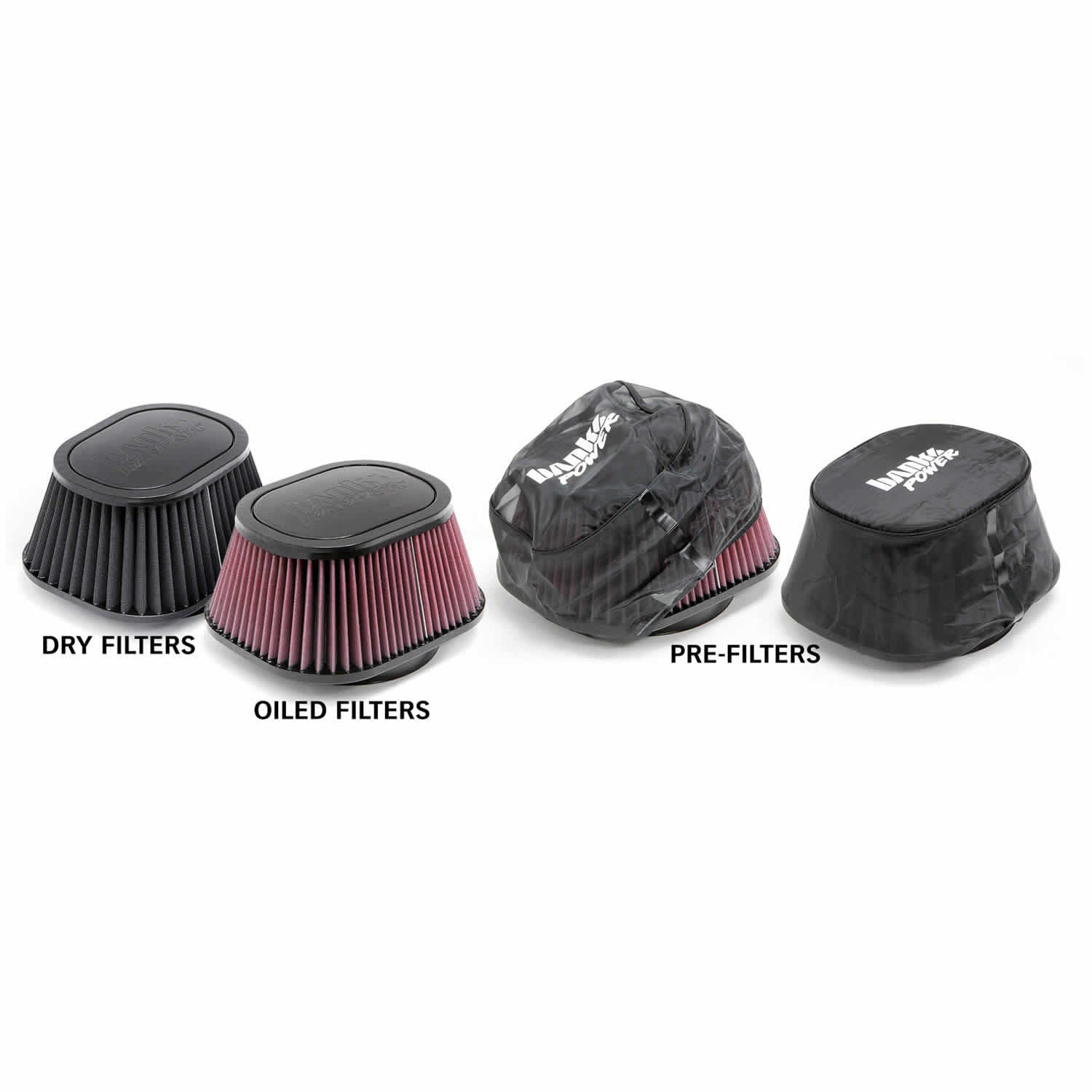 Banks Ram-Air® Oiled or Dry Filter, Cold Air Intake System Front View