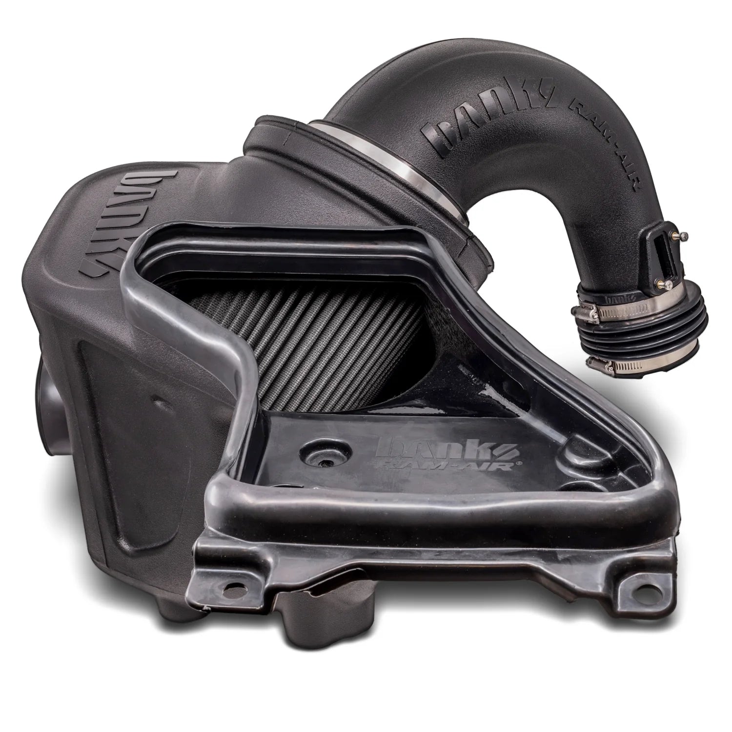 Ram-Air® Oiled or Dry Filter, Cold Air Intake System Front View Black