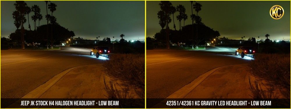 KC HiLites 7" Gravity® LED DOT Headlight | Driving Beam | Single | Universal / 97-06 Jeep TJ