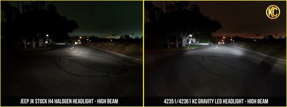 KC HiLites 7" Gravity® LED DOT Headlight | Driving Beam | Single | Universal / 97-06 Jeep TJ