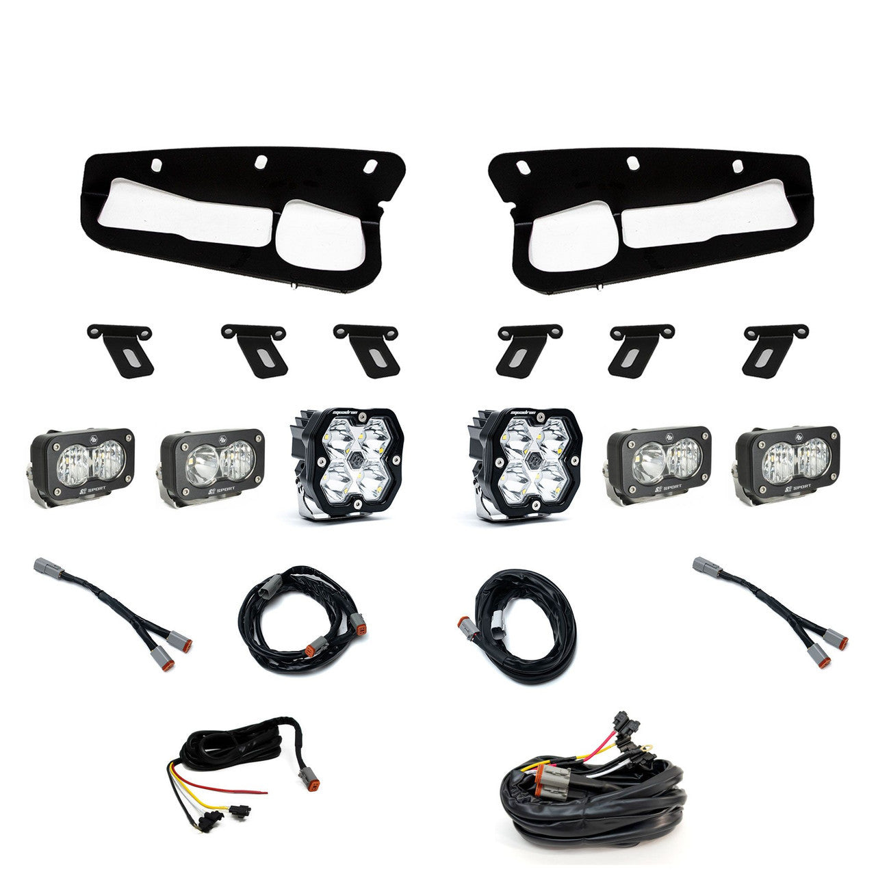Squadron 2.0 Sport/Dual S2 Sport "Sportmen" Fog Pocket Light Kit - Ford 2021-26 Bronco; 2022-24 Bronco Raptor; Note: w/ Steel Bumper