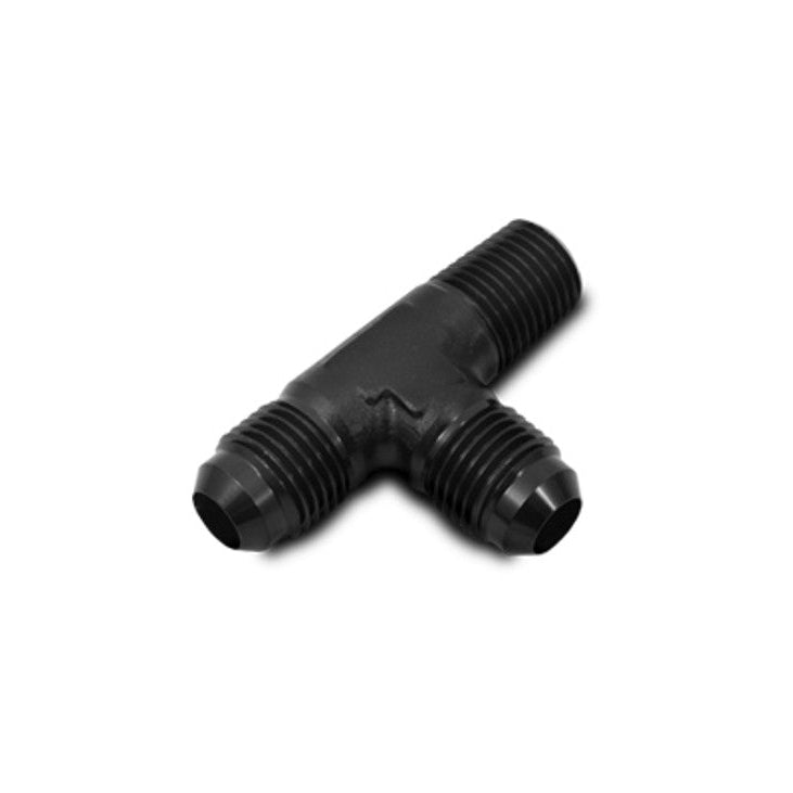 Male Flare Tee Adapter, NPT on Run Front View