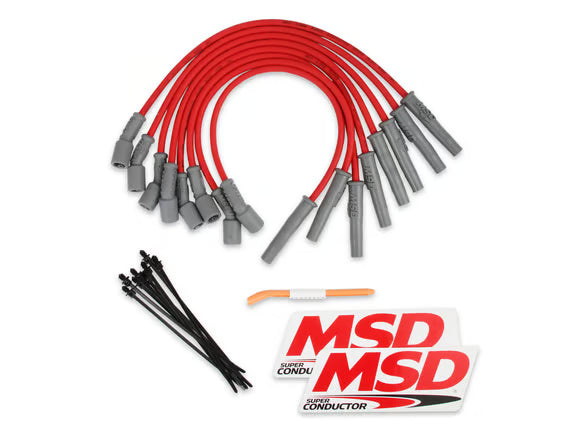 MSD Ford Raptor 6.2L V8 Red Wire Set Front View Red