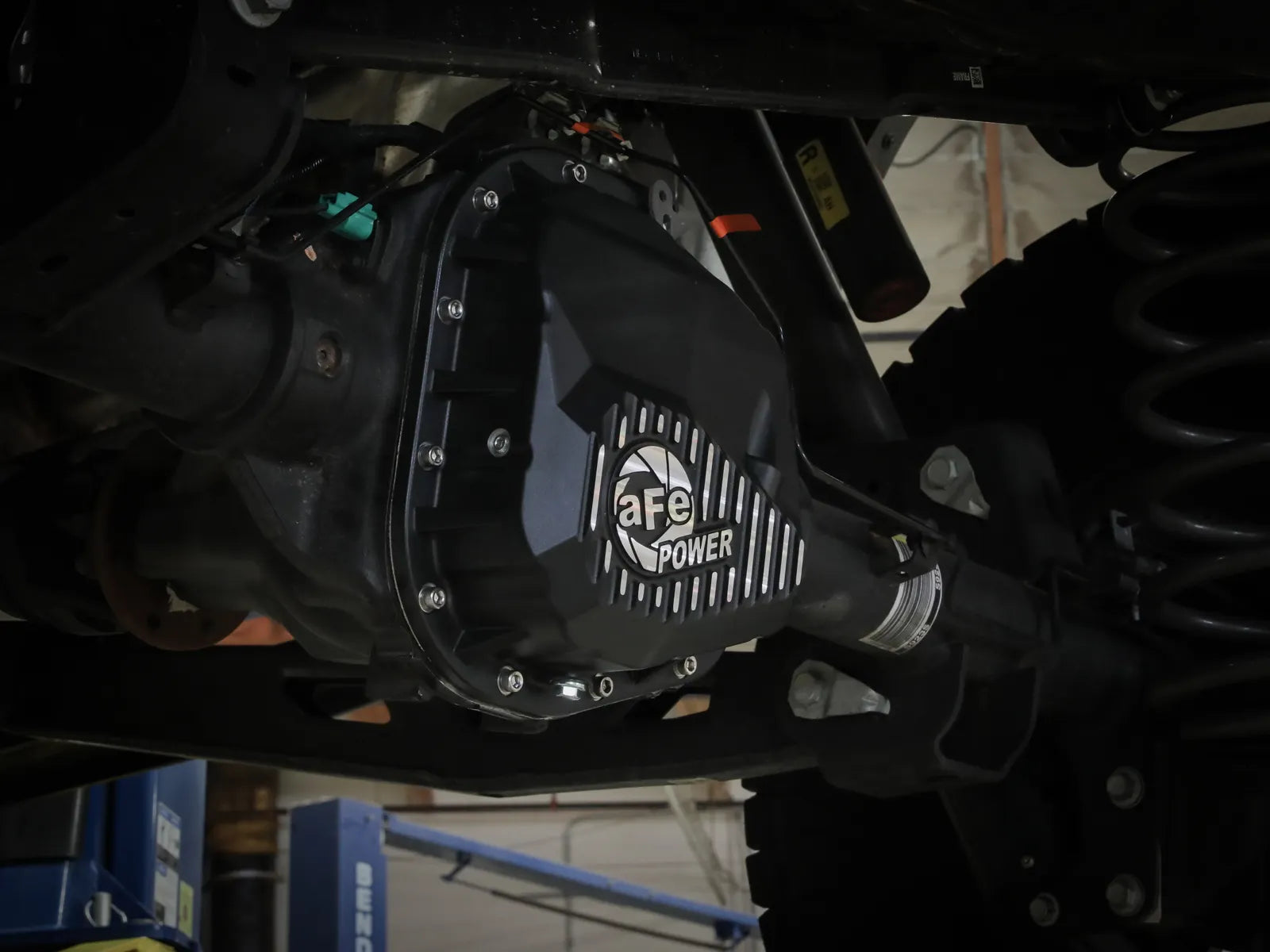 aFe POWER Pro Series Rear Differential Cover Black w/ Machined Fins Ford F-150/Raptor 97-23 (9.75-12) Front View Black