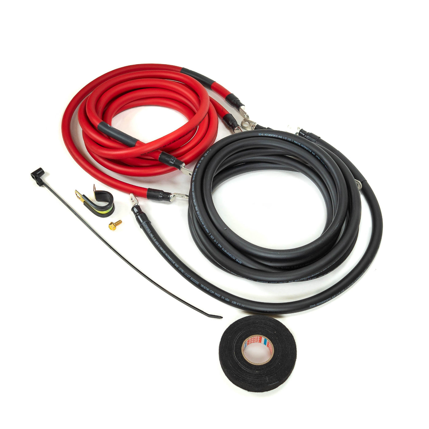 SDHQ Built 2025+ 4Runner 1/0 Cable Kit for SDHQ Built Power Solution Kit display of included wiring 
