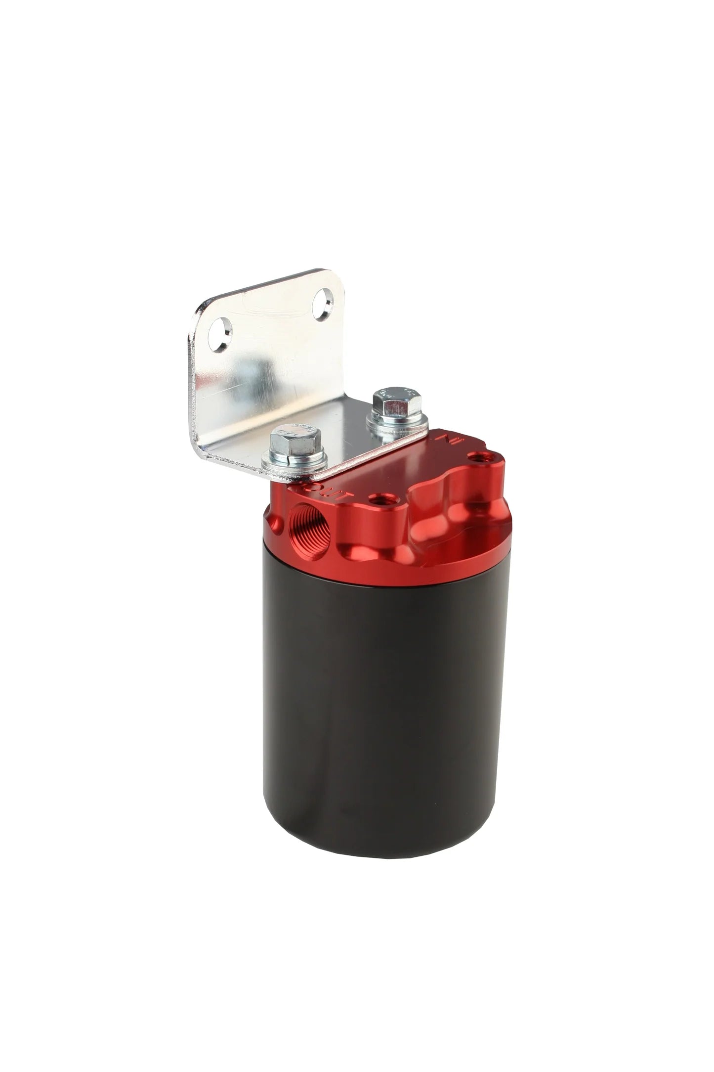 100 Micron Red/Black Canister Fuel Filter with Stainless Mesh Element