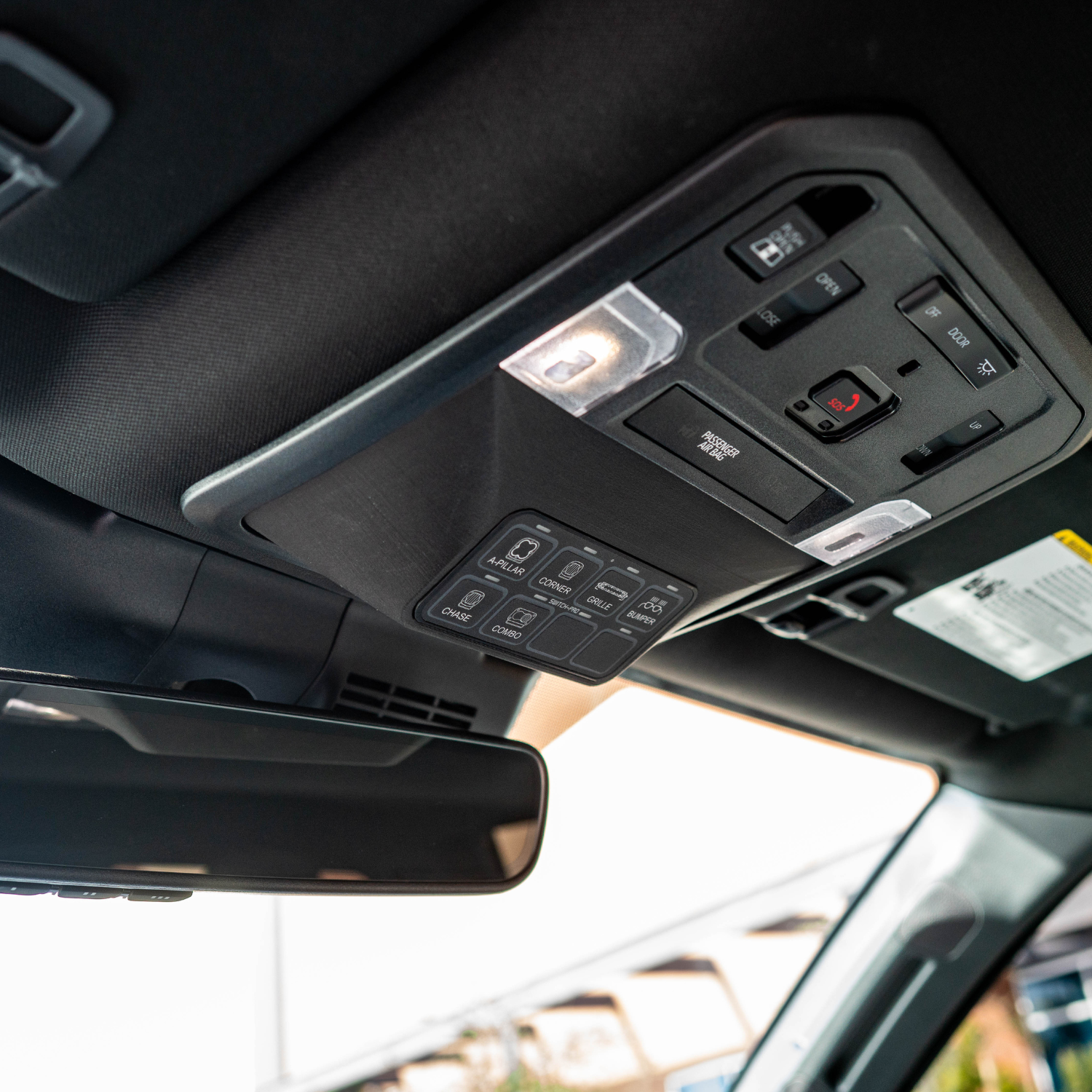 SDHQ Built Toyota Overhead Switch Pros Keypad Mount for the 22+ Tundra, 23+Sequoia, 24+ Tacoma, 25+ 4Runner