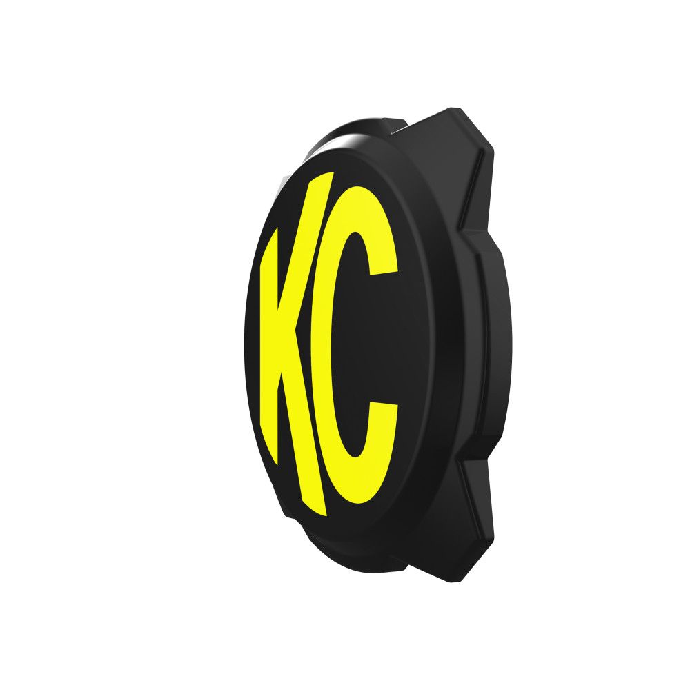 KC HiLites Gravity® Titan/Pro6 6" Light Cover - Black / Yellow KC Logo