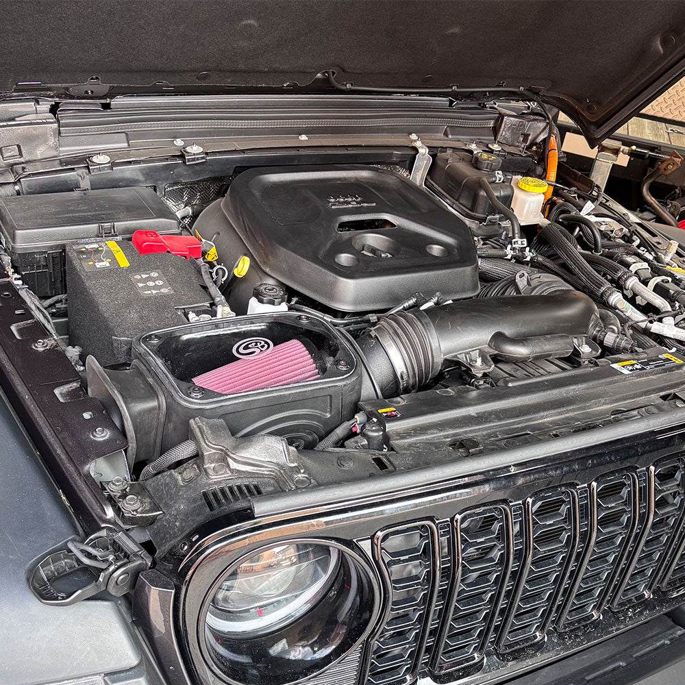 Cold Air Intake for 2024-2025 Jeep Wrangler 2.0L Turbo & 4XE Hybrid Front View