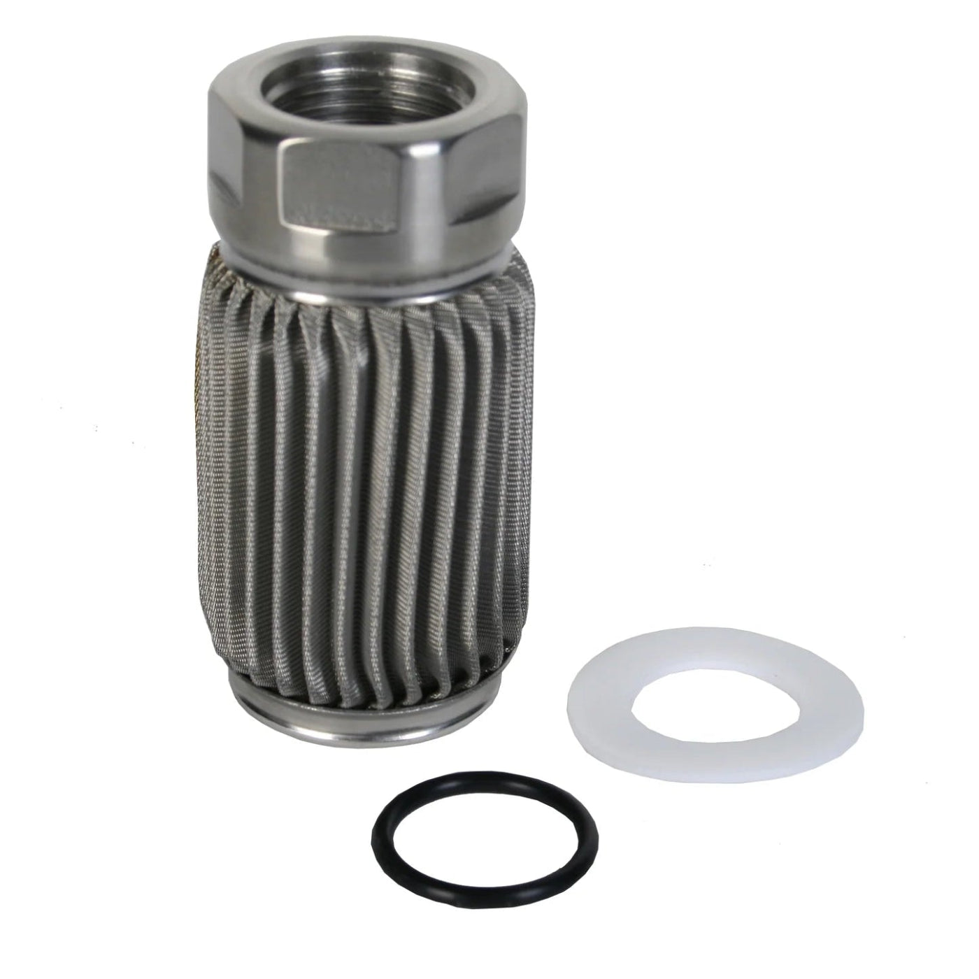 100-micron Stainless Mesh Crimp Construction Filter Element Front View