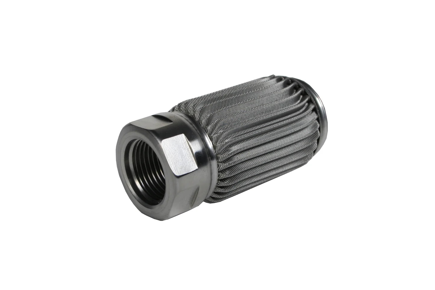 100-micron Stainless Mesh Crimp Construction Filter Element Front View