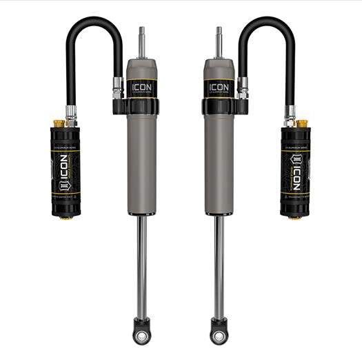 '24+ LC250/GX550 0-3" Lift Rear 2.5 Shocks w/ Remote Reservoirs & CDCV Front View