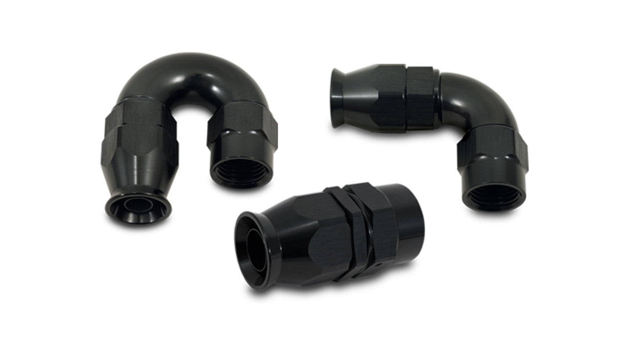 High Flow Hose End Fittings (for use only with PTFE lined flex hoses) Front View