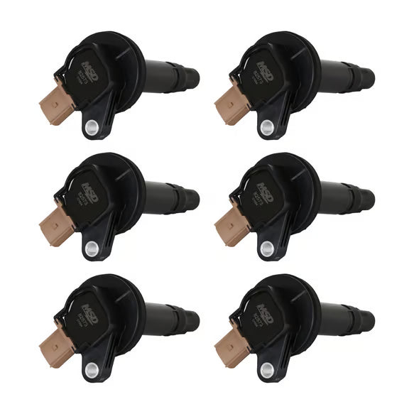 MSD Ignition Coil - Ford EcoBoost - 3.5L V6 - 3-Pin Connector - Black - 6-Pack Front View Black
