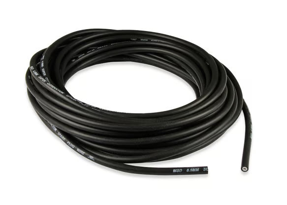 Super Conductor Spark Plug Wire, Black 8.5mm, 50 Ft Front View Black