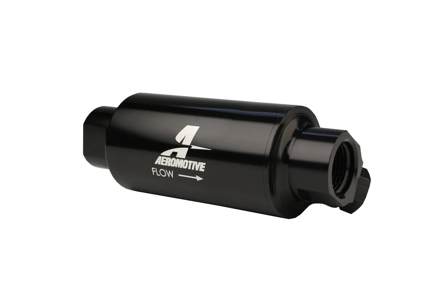 10 Micro Black Dual Outlet Oil/Fuel Filter with ORB-10 Ports