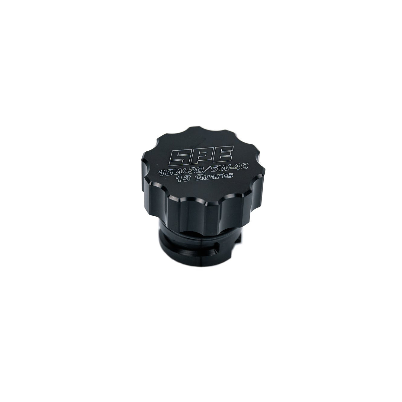 SPE Motorsport 2011-2022 6.7L Powerstroke 13-Quart Billet Oil Cap Front View