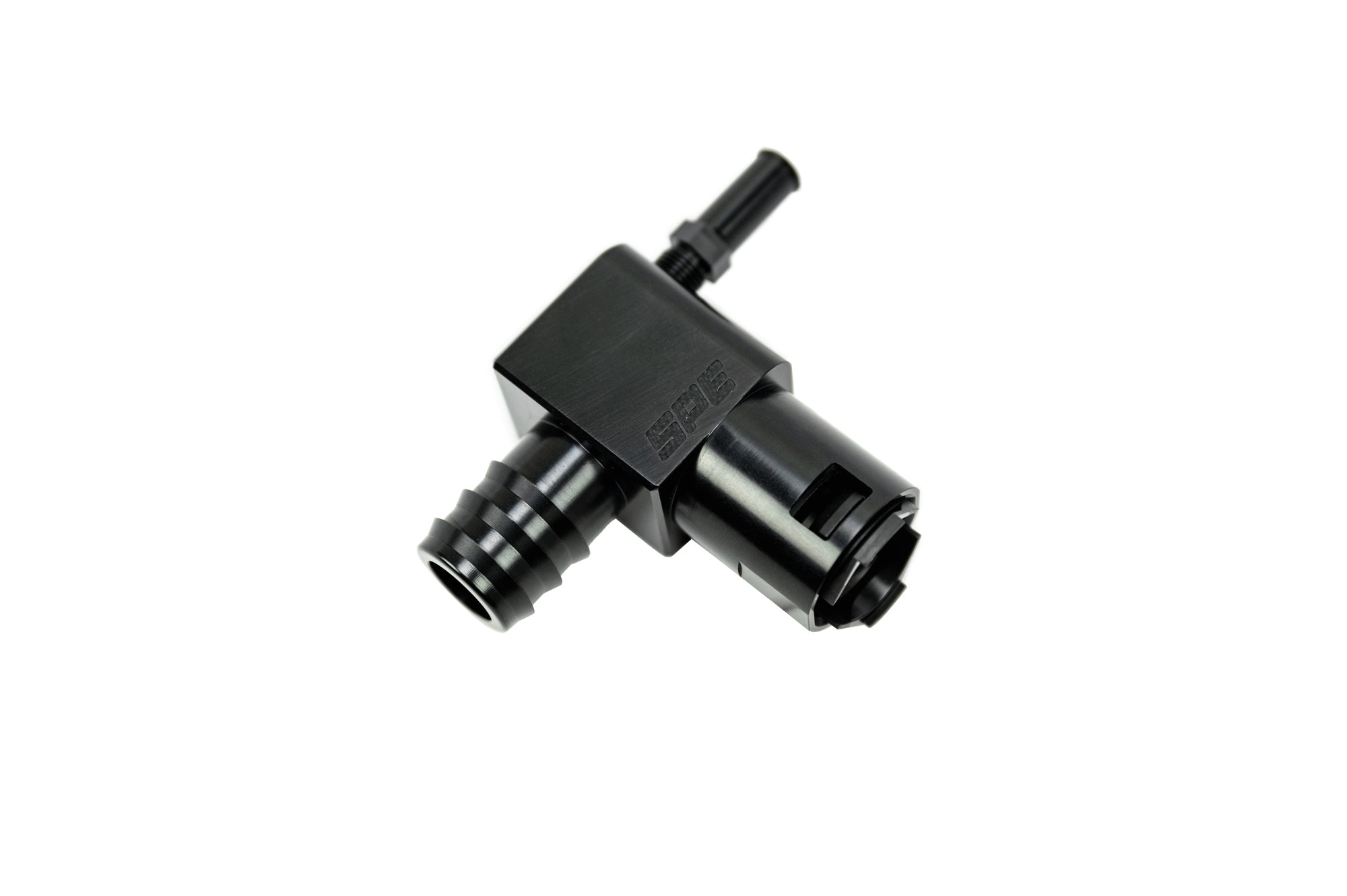 SPE Motorsport 2011-2024 Ford 6.7 Heater Inlet Billet Top Adapter Fitting Front View