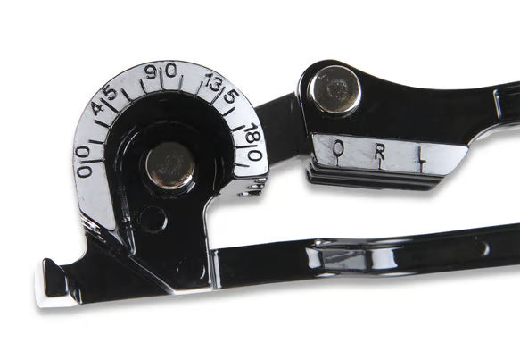 Earl's Standard Tubing Bender - bends up to 180 Degree & fits 1/4", 5/16", and 3/8" Tubing. Front View Black