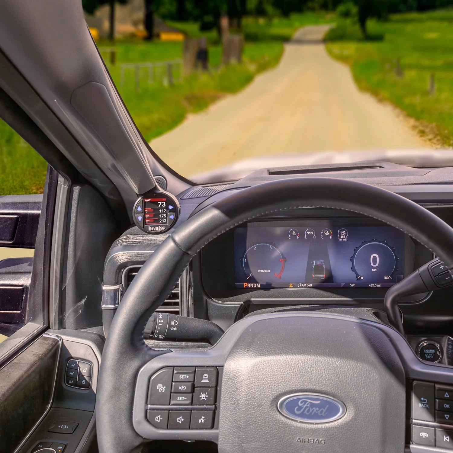 2023-2026 Ford Super Duty 2021-2025 Ford F-150 iDash Stealth Pod Mounts Front View