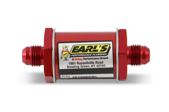 Earl's Check Valve Front View Red