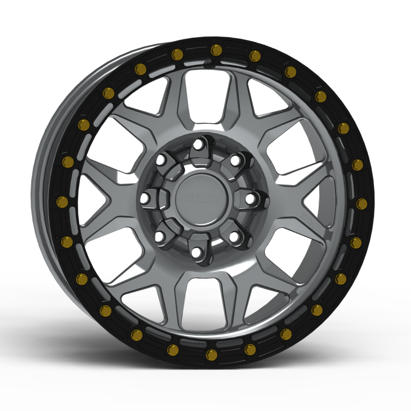 G700 Simulated Beadlock Wheel 18x9.0" 8 Lug - TechLite Ring