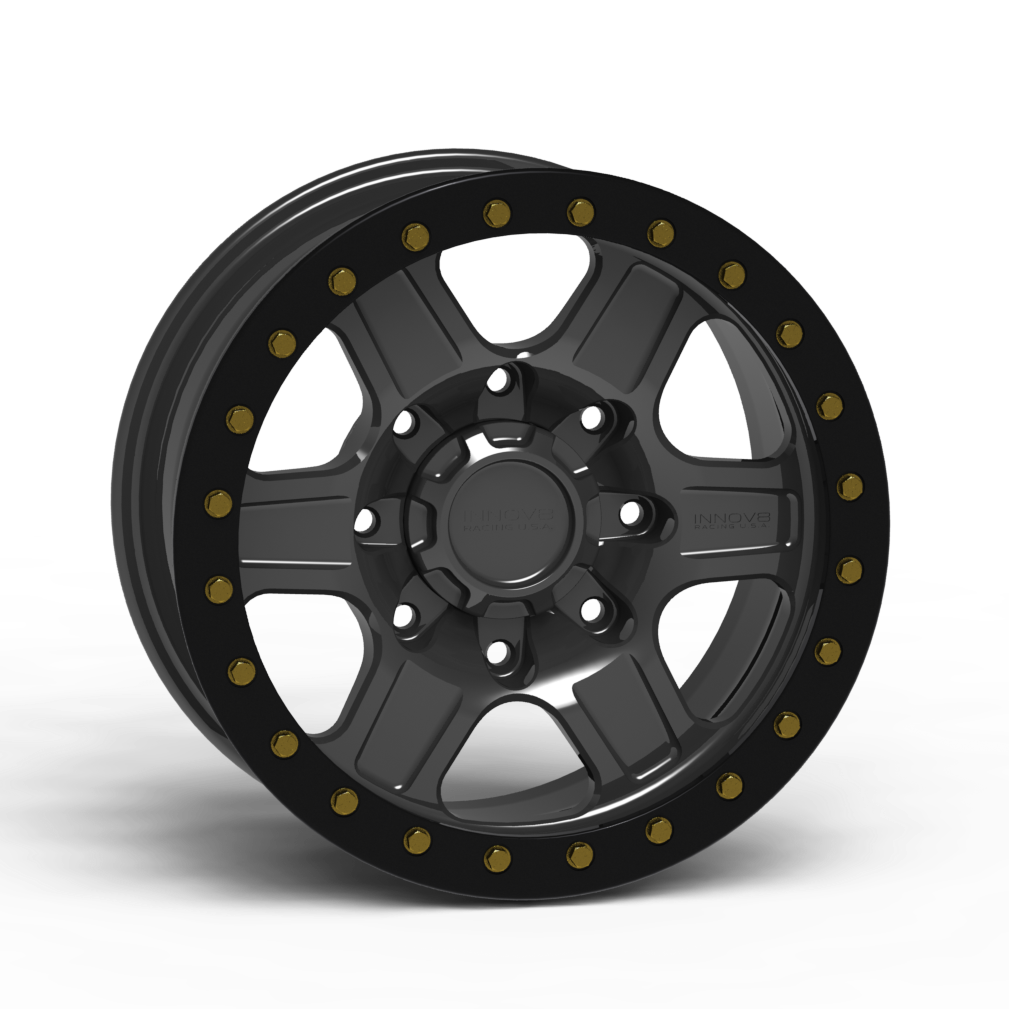 G400 Simulated Beadlock Wheel 18x9.0" 8 Lug - Standard Ring Front View