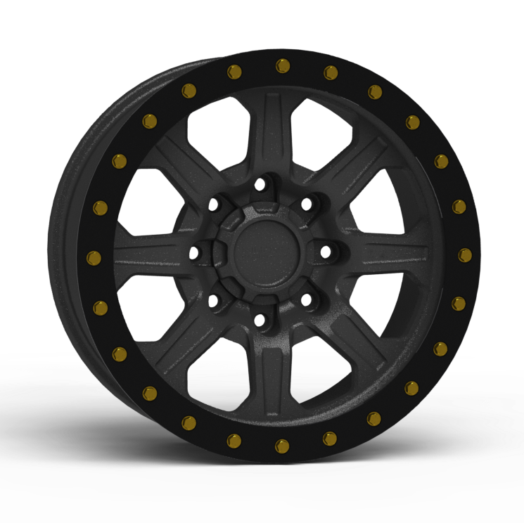 G500 Simulated Beadlock Wheel 18x9.0" 8 Lug - Standard Ring Front View