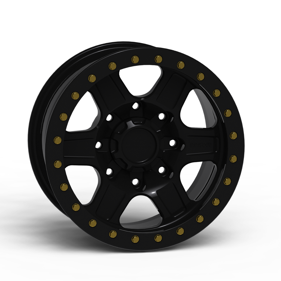 G400 Simulated Beadlock Wheel 17x8.5" 8 Lug - TechLite Ring Front View