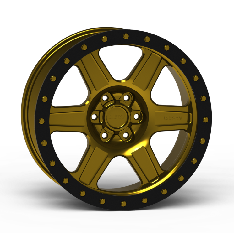 G400 Simulated Beadlock Wheel 18x9.0" 5 & 6 Lug - TechLite Ring Front View