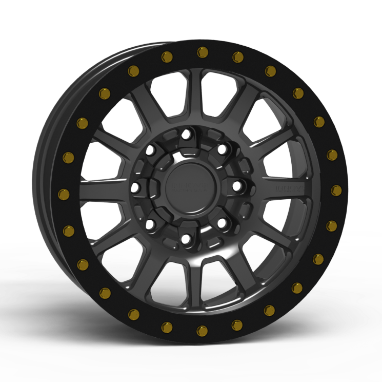 G600 Simulated Beadlock Wheel 18x9.0" 8 Lug - TechLite Ring Front View