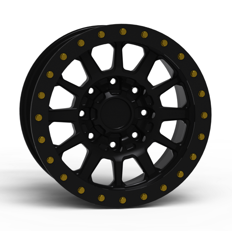 G600 Simulated Beadlock Wheel 17x8.5" 8 Lug - Standard Ring Front View