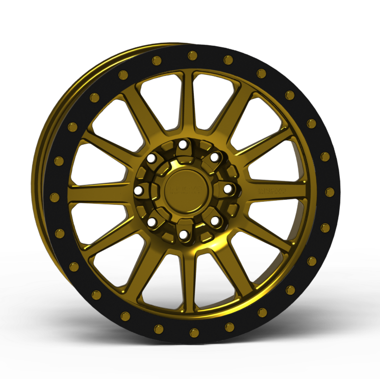 G600 Simulated Beadlock Wheel 20x10.0" 8 Lug - Standard Ring Front View