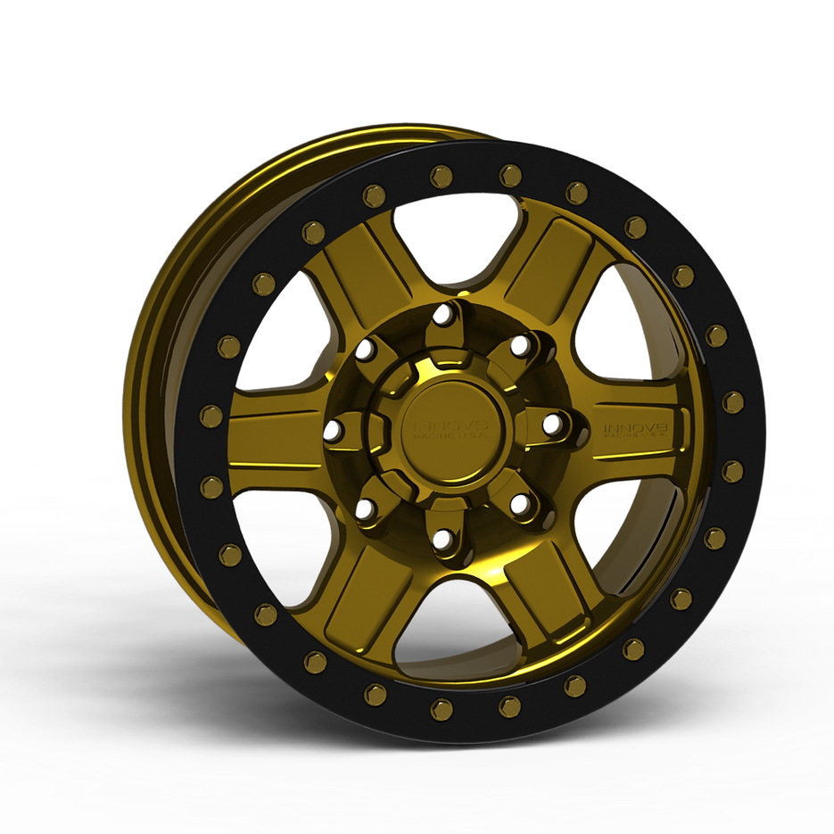 G400 Simulated Beadlock Wheel 18x9.0" 8 Lug - Standard Ring Front View