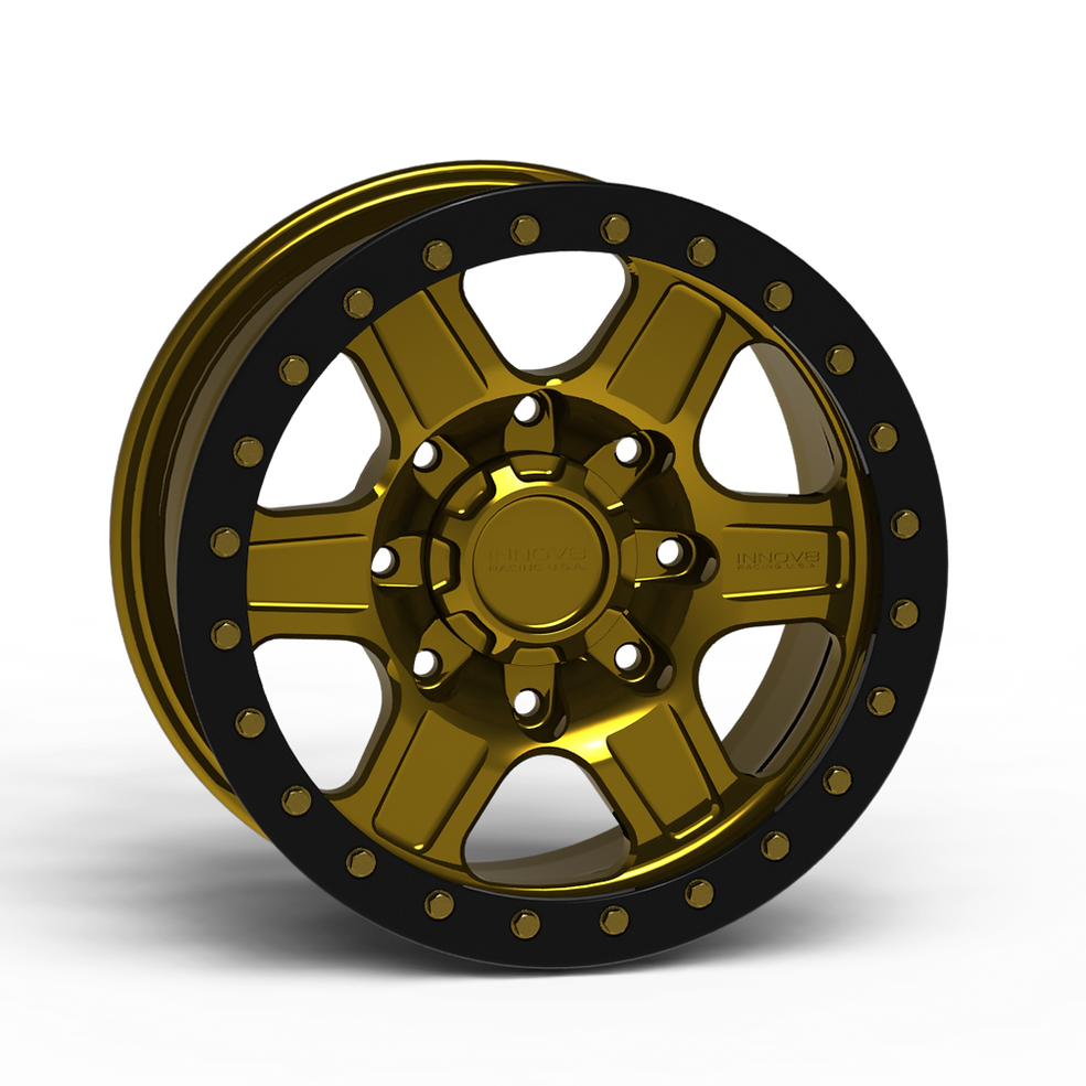 G400 Simulated Beadlock Wheel 18x9.0" 8 Lug - TechLite Ring Front View