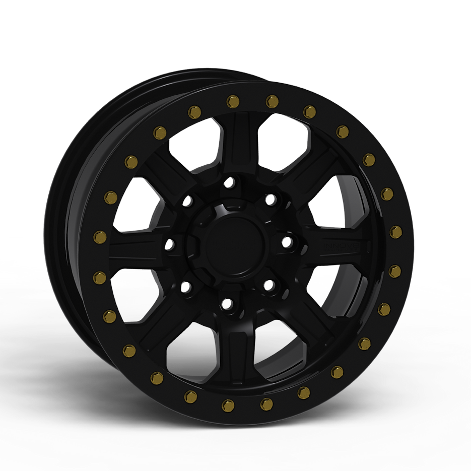 G500 Simulated Beadlock Wheel 17x8.5" 8 Lug - TechLite Ring Front View