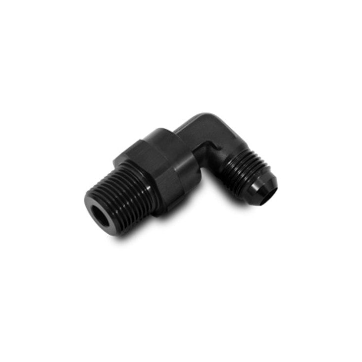 Male AN Flare to Male NPT 90 Degree Elbow Adapters Front View