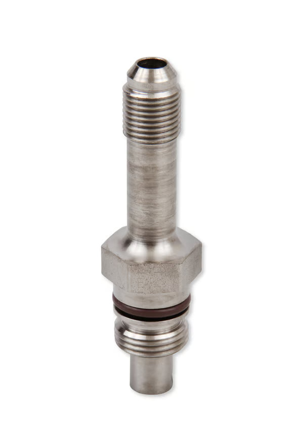 Earl's ADAPTER AN -6 TO PS PUMP-USE W/HOLLEY PUMP Front View Silver