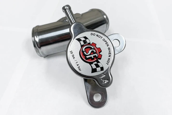 FR-S/BRZ/86/GR86 All-Aluminum Filler Neck w/1.4 bar High Pressure Radiator Cap Front View