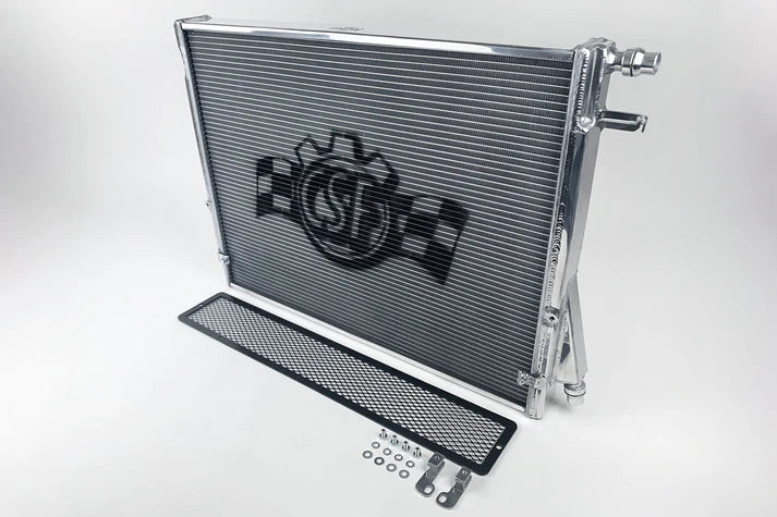 A90 Supra / BMW G-Series High-Performance Heat Exchanger w/ Rock Guard Front View
